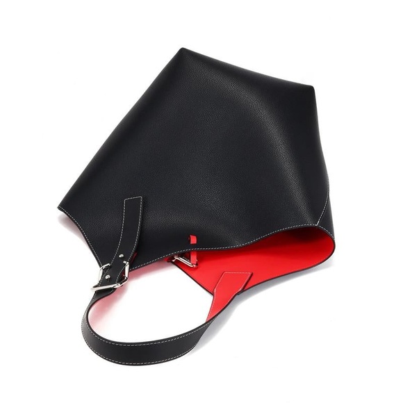 Beryleo Handbags - Chloé Bertolli Bag Genuine Leather Black & Red